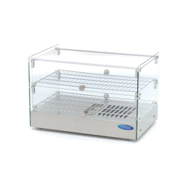 Vitrine chauffante pour aliments - 50 L - 55 cm - 2 étagères - Maxima  au meilleur prix sur Restock CHR