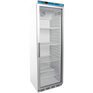 Réfrigérateur vitrine pro 361L 2/8°C Ventilé 4 grilles Verre Blanc - Saro  au meilleur prix sur Restock CHR