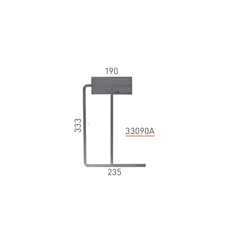 Support rampe - long. 235 mm - Sofraca
