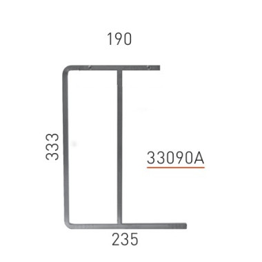Support rampe - long. 235 mm - Sofraca