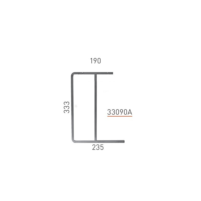 Support rampe - long. 235 mm - Sofraca