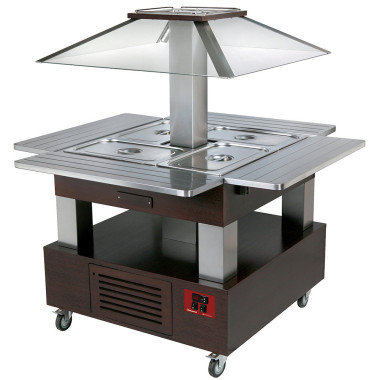 Ilot buffet chauffant - bain marie - 4x GN 1/1 - Diamond  au meilleur prix sur Restock CHR