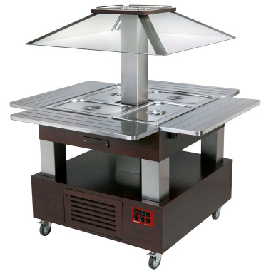 Ilot buffet chauffant - bain marie - coupole - Diamond  au meilleur prix sur Restock CHR