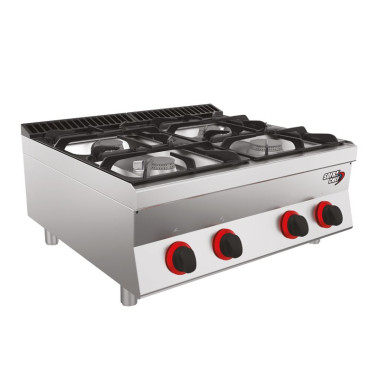 Sofrachef - top 4 feux gaz - long. 800 mm - 7ST4F24G - Sofraca