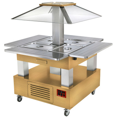 Ilot buffet chauffant - bain marie - coupole - Diamond  au meilleur prix sur Restock CHR