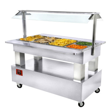 Buffet chauffant bain marie 4xGN 1/1 -bois blanc - Diamond  au meilleur prix sur Restock CHR