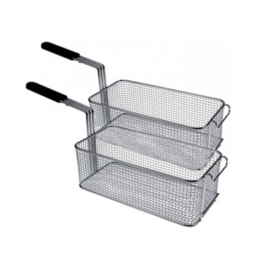 SOFRACHEF - Kit 2 demi paniers pour Friteuse professionnelle gaz - long. 100 mm - Sofraca