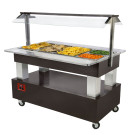 Buffet chauffant bain marie 4x GN1/1- bois - noir - Diamond  au meilleur prix sur Restock CHR