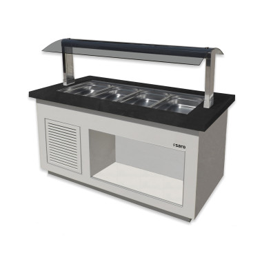 Buffet chaud - 4 GN - Granit noir - Température 30/90°C - LINE SB-H 170 - Saro  au meilleur prix sur Restock CHR