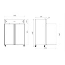 Armoire réfrigérée inox gn 2/1 - 1400 l - positive - 2 portes - AFI COLLIN-LUCY