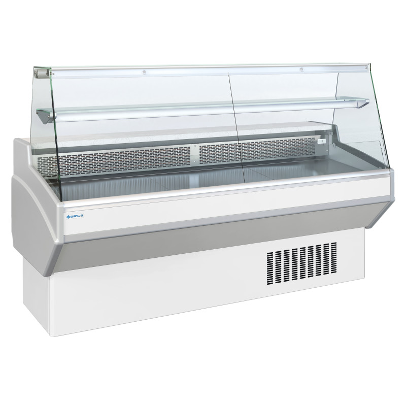 Comptoir d'exposition - vitrage droit - prof 820 mm - froid ventilé - AL250V - AFI COLLIN-LUCY