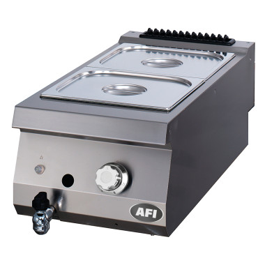 Bain-marie gaz - gamme 900 - 2 x gn 2/3 - long. 400 mm - AFI COLLIN-LUCY