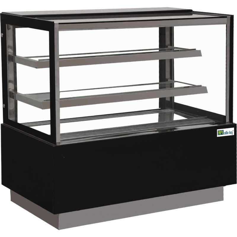 Vitrine pâtisserie - vitrage droit - 2 étagères - 480 l - AFI COLLIN-LUCY