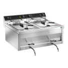 Friteuse de table électrique avec vidange - 2 x 9 l - AFI COLLIN-LUCY