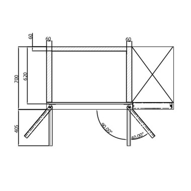 Table réfrigérée positive gn 1/1 - prof 700 - sans dosseret - 2 portes - long. 700 mm - AFI COLLIN-LUCY