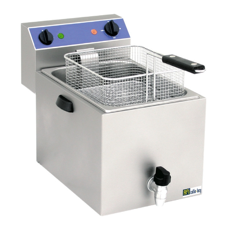Friteuse de table électrique avec vidange - 8 l - AFI COLLIN-LUCY