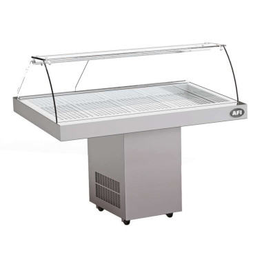 Vitrine réfrigérée à poissons - froid statique - long. 1410 mm - AFI COLLIN-LUCY