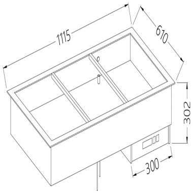 Elément bain-marie 3 GN 1/1 - Diamond  au meilleur prix sur Restock CHR