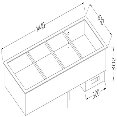 Elément bain-marie 4x GN 1/1 - Diamond  au meilleur prix sur Restock CHR