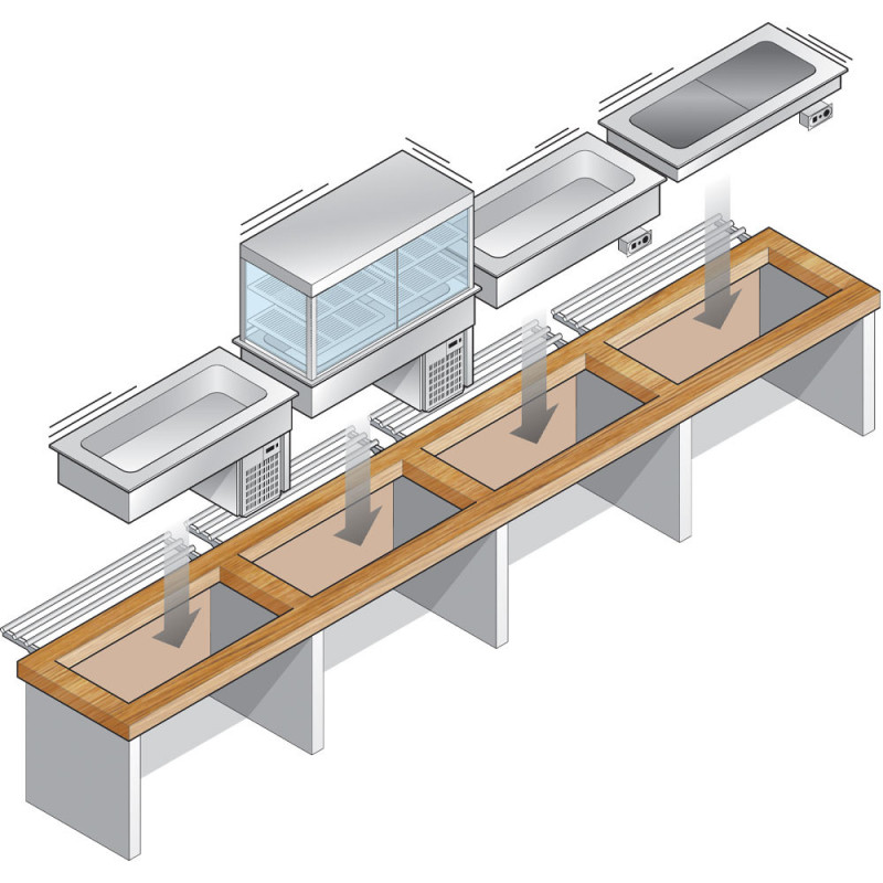 Elément cuve bain-marie 5x GN 1/1 - Diamond  au meilleur prix sur Restock CHR