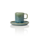 Tasse expresso & soucoupe 90 ml myrtle green ROCKZZERO à la pièce - Was Germany