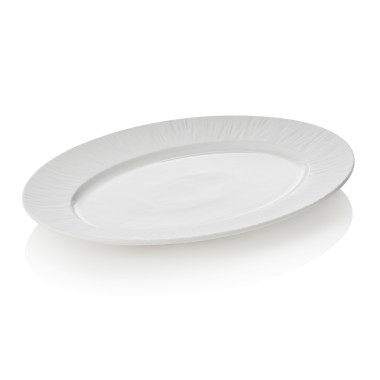 Plat 33 x 24,5 cm blanc MAYA SHIRO à la pièce - Was Germany