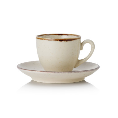 Tasse expresso & soucoupe 90 ml SMILLA SAND à la pièce - Was Germany