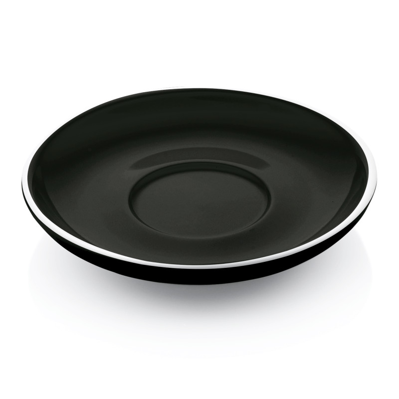 Soucoupe cappuccino noir bord blanc pour 4998020 ITALIA BLACK à la pièce - Was Germany