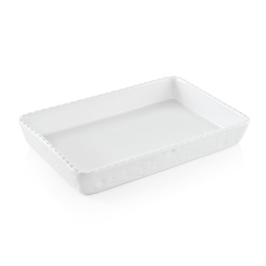Plat à gratin rectangulaire blanc 32 x 21,5 cm à la pièce - Was Germany