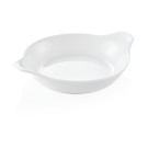 Plat à gratin ovale blanc Ø 21 cm avec poignées à la pièce - Was Germany