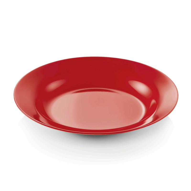 Assiette creuse mélamine Ø 20 cm rouge à la pièce - Was Germany