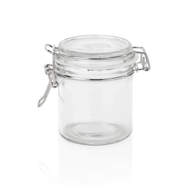 Bocal à fermeture mécanique 300 ml Ø 8,5 cm H 10,5 cm verre à la pièce - Was Germany