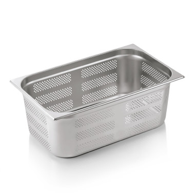 Bac inox perforé fond et côtés GN 1/1 H 200 mm 28 ltr GN ESSENTIALS à la pièce - Was Germany