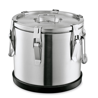 Conteneur alimentaire isotherme transport 25 ltr Ø 37 cm inox - Was Germany