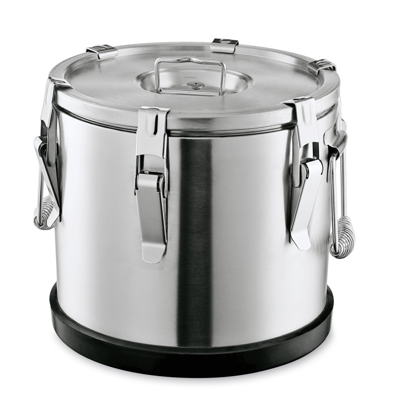 Conteneur alimentaire isotherme transport 25 ltr Ø 37 cm inox - Was Germany