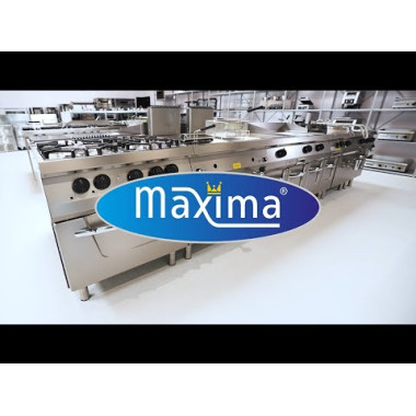 Heavy Duty cuisinière - 4 brûleurs - unité double - profondeur 70 cm - 30 kW - gaz incl four électrique - Maxima