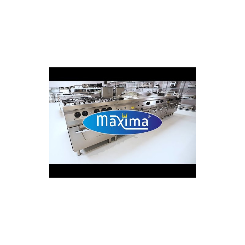 Heavy Duty cuisinière - 4 brûleurs - unité double - profondeur 70 cm - 30 kW - gaz incl four électrique - Maxima