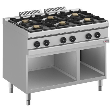 Fourneau gaz 6 feux vifs, sur armoire ouverte - Diverso  au meilleur prix sur Restock CHR
