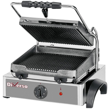 Grill panini électrique, plaques rainurées - Diverso  au meilleur prix sur Restock CHR
