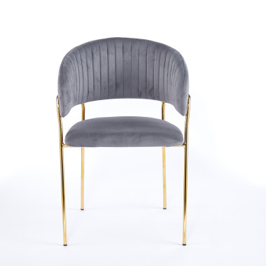 Chaise ISA - Gris - Madrid Mobiliario