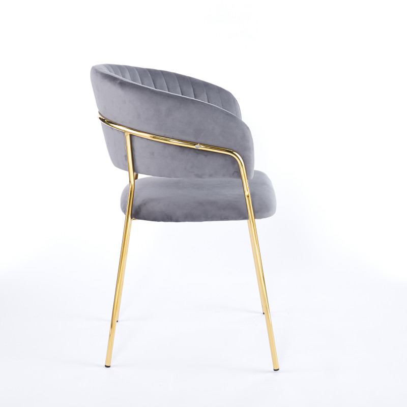 Chaise ISA - Gris - Madrid Mobiliario