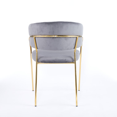 Chaise ISA - Gris - Madrid Mobiliario
