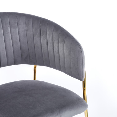 Chaise ISA - Gris - Madrid Mobiliario