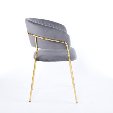 Chaise ISA - Gris - Lot de 4 - Madrid Mobiliario