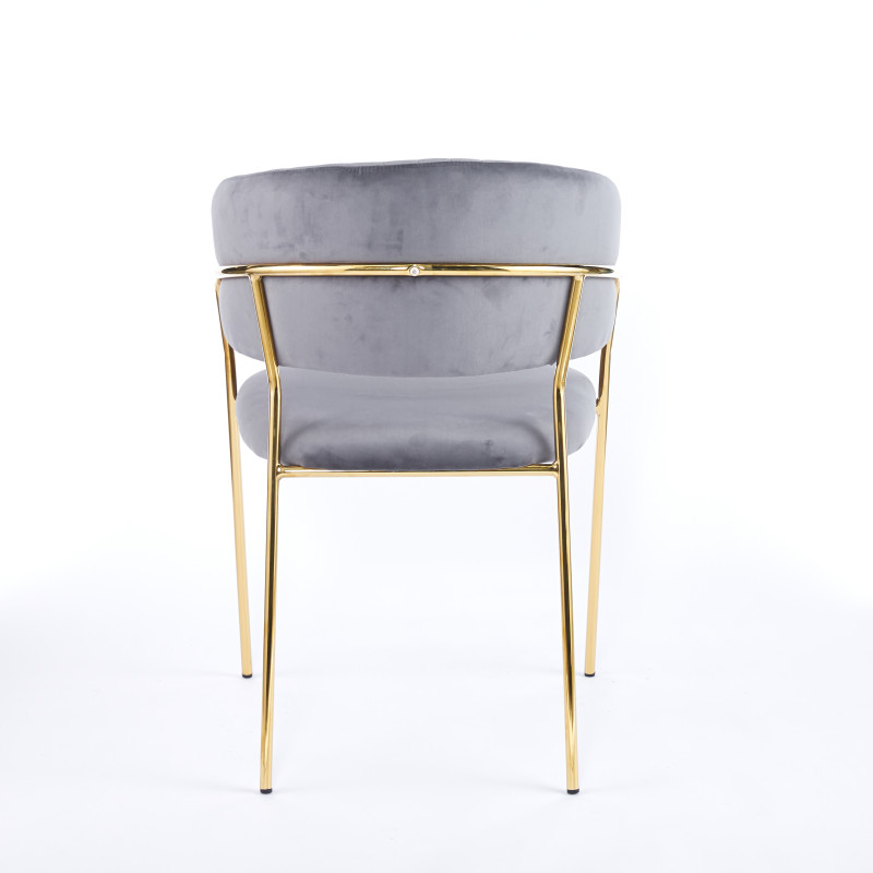 Chaise ISA - Gris - Lot de 4 - Madrid Mobiliario