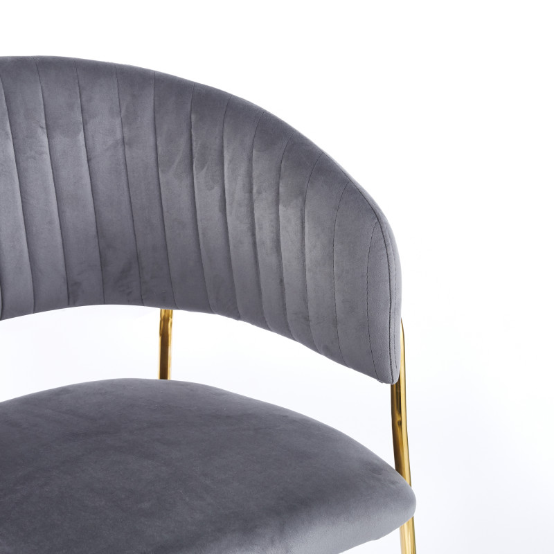 Chaise ISA - Gris - Lot de 4 - Madrid Mobiliario