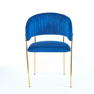 Chaise ISA - Bleu - Lot de 4 - Madrid Mobiliario
