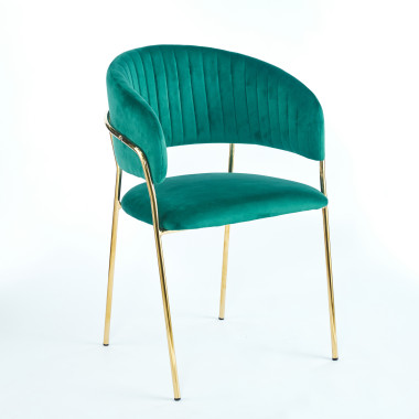 Chaise ISA - Vert - Madrid Mobiliario