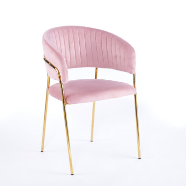 Chaise ISA - Rose - Madrid Mobiliario