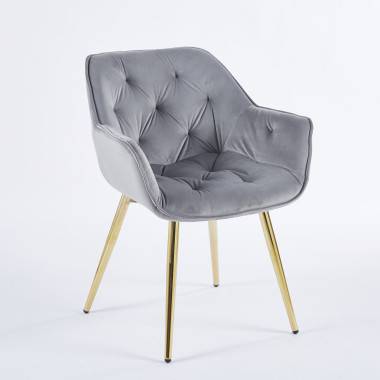 Chaise SENNA - Gris - Madrid Mobiliario